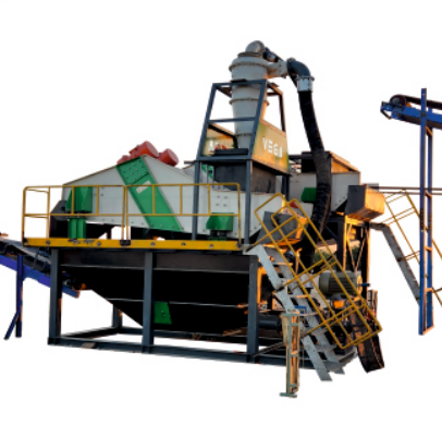 Sand washing and dewatering installation